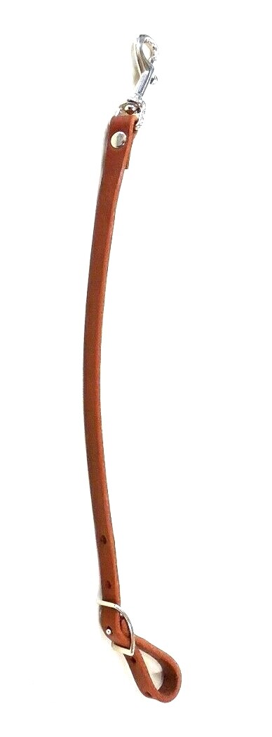 Cinch Connector Strap Chestnut Leather 1/2" x 18" w/Bolt Snap