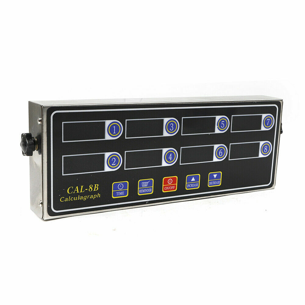 8 Channel Commercial Digital Timer Calculagraph Kitchen Loud Countdown Modern US