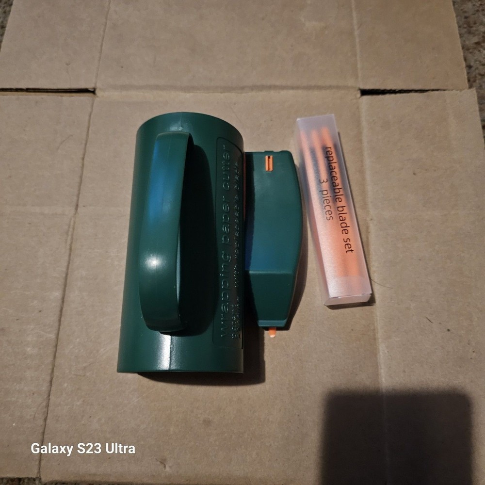 PERFYCUT Wrapping Paper Cutter with 3 Replaceable Blade Sets for Black