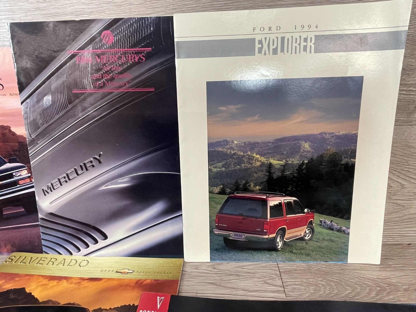 LOT Vintage Car Brochures Mustang Chevy Trucks Explorer Silverado Mercury more