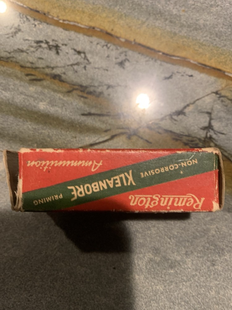 Empty Remington Kleanbore Ammo Box 25 Automatic Metal Cased