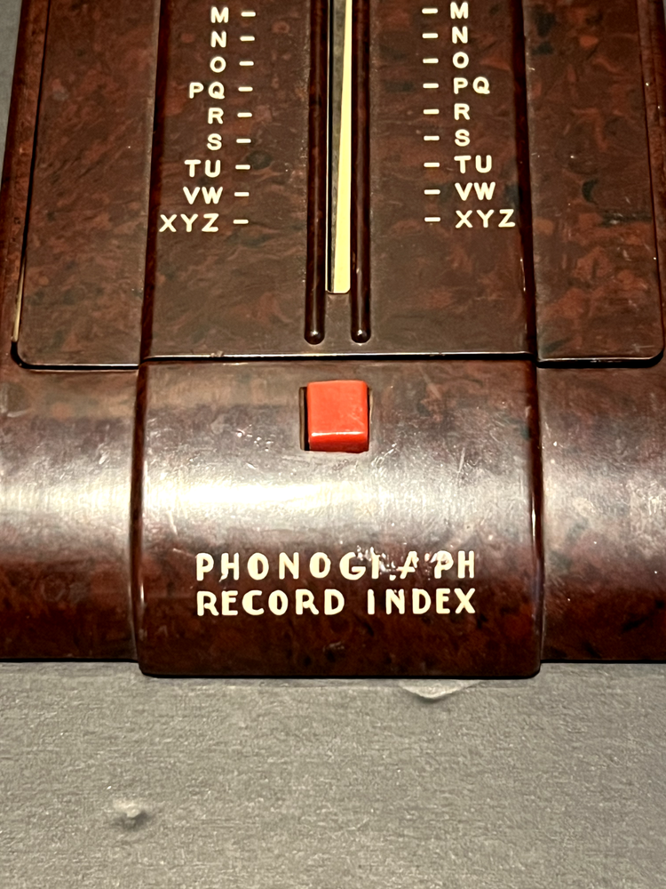 Vintage Zephyr Autodex Bakelite Phonograph Record Index