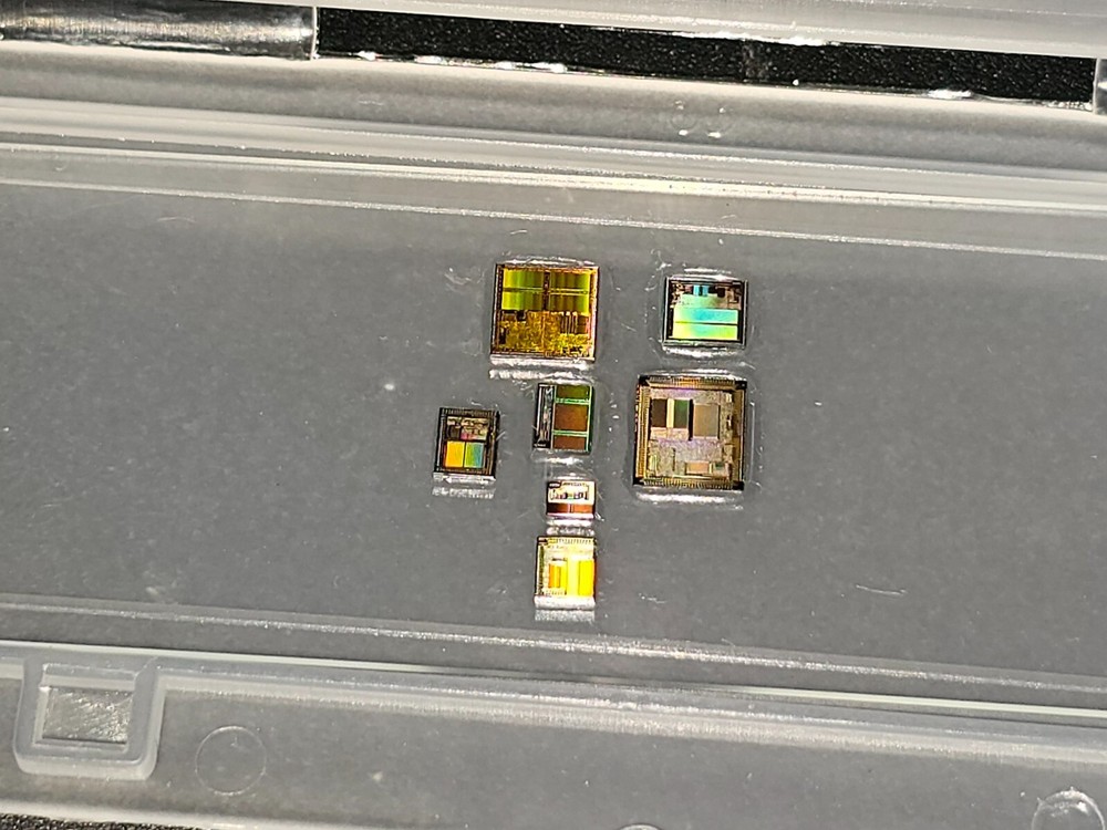 Cpu die microscope  slide