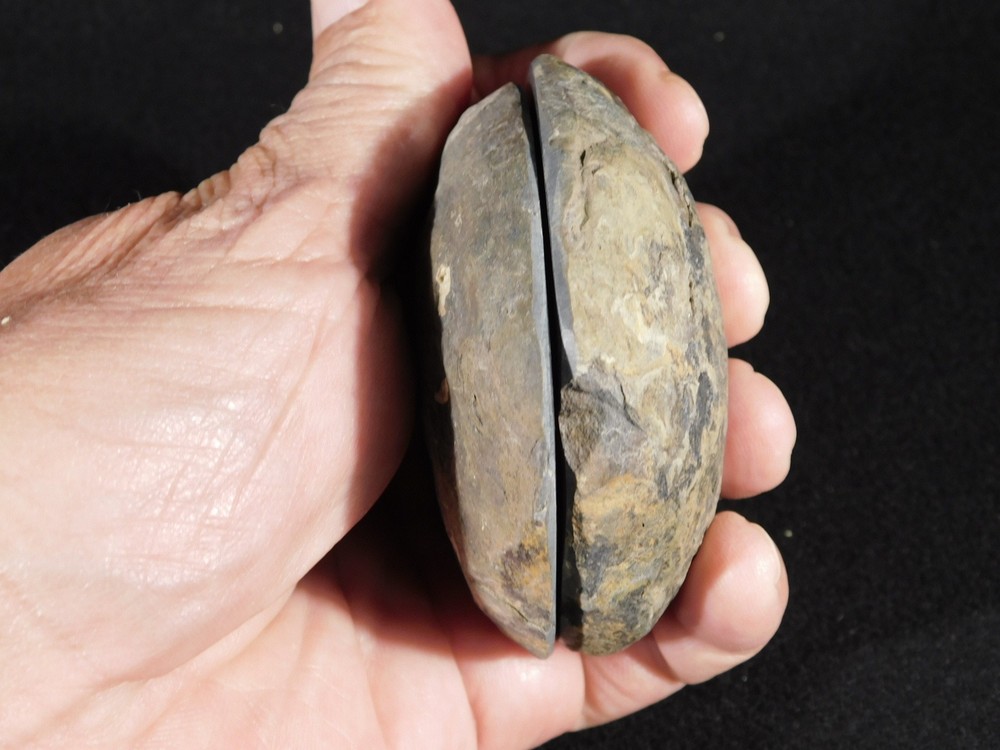 Neat! Lighting Like Pattern! Split and Polished SEPTARIAN Nodule Morocco 368gr