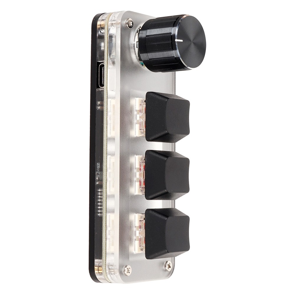 (3 Keys 1 Knob) USB Mini Key Keypad DIY Programmable Keyboard With⭐