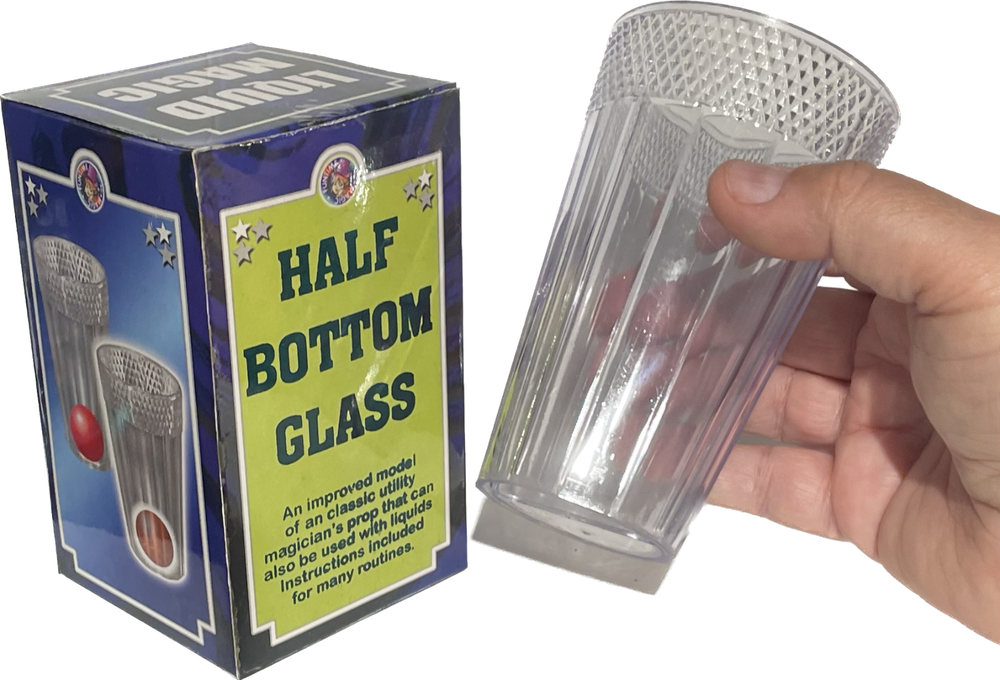 HALF BOTTOM GLASS Magic Trick Gimmick Insert Plastic Cup Okito Utility Liquids