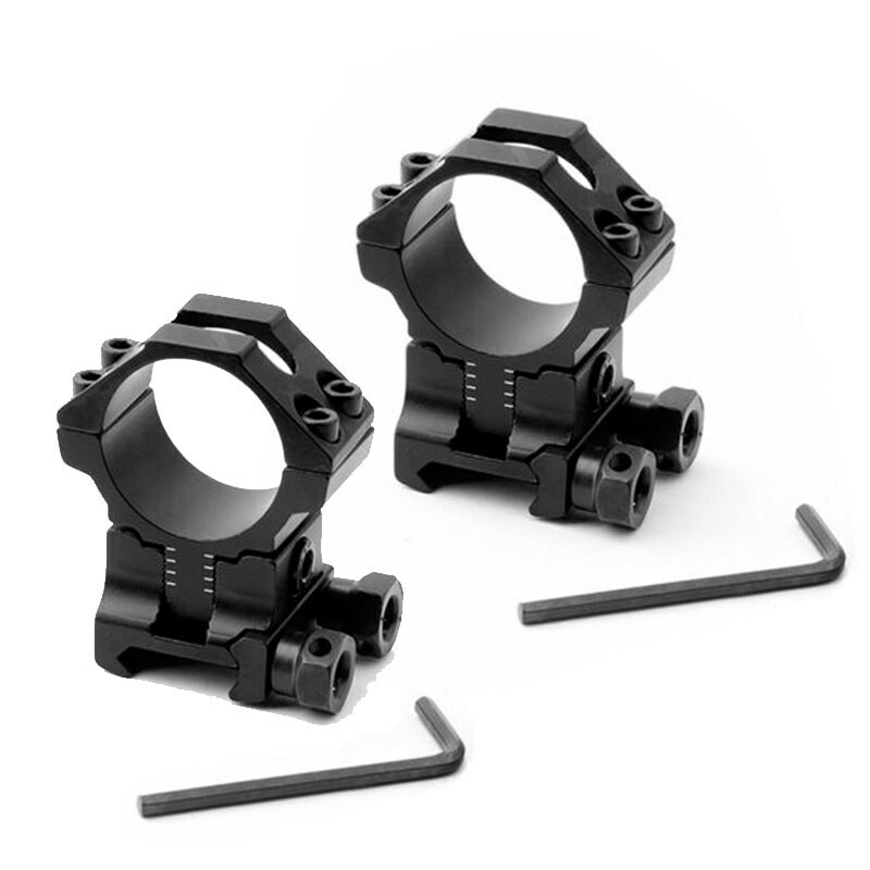 2Pcs Precision Scope Rings 1''/30mm Adjustable Height Scope Mount for 20mm Rail