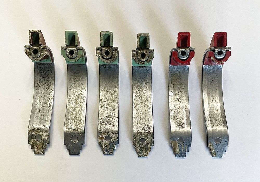 Antique Original Art Deco Skyscraper Chrome Cabinet Drawer Pulls Handles Knobs 6