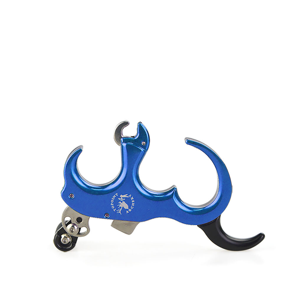 3 or 4 Finger Archery Release Aids Grip Caliper Trigger Compound Bow Target