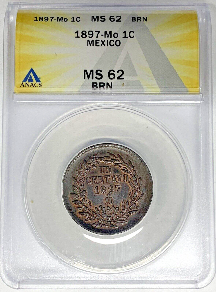 1897-Mo Mexico 1 Centavo ANACS MS 62 BN W5