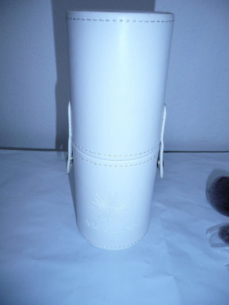 ANDRE LORENT Makeup Brushes 5 Pcs With Leather Box White