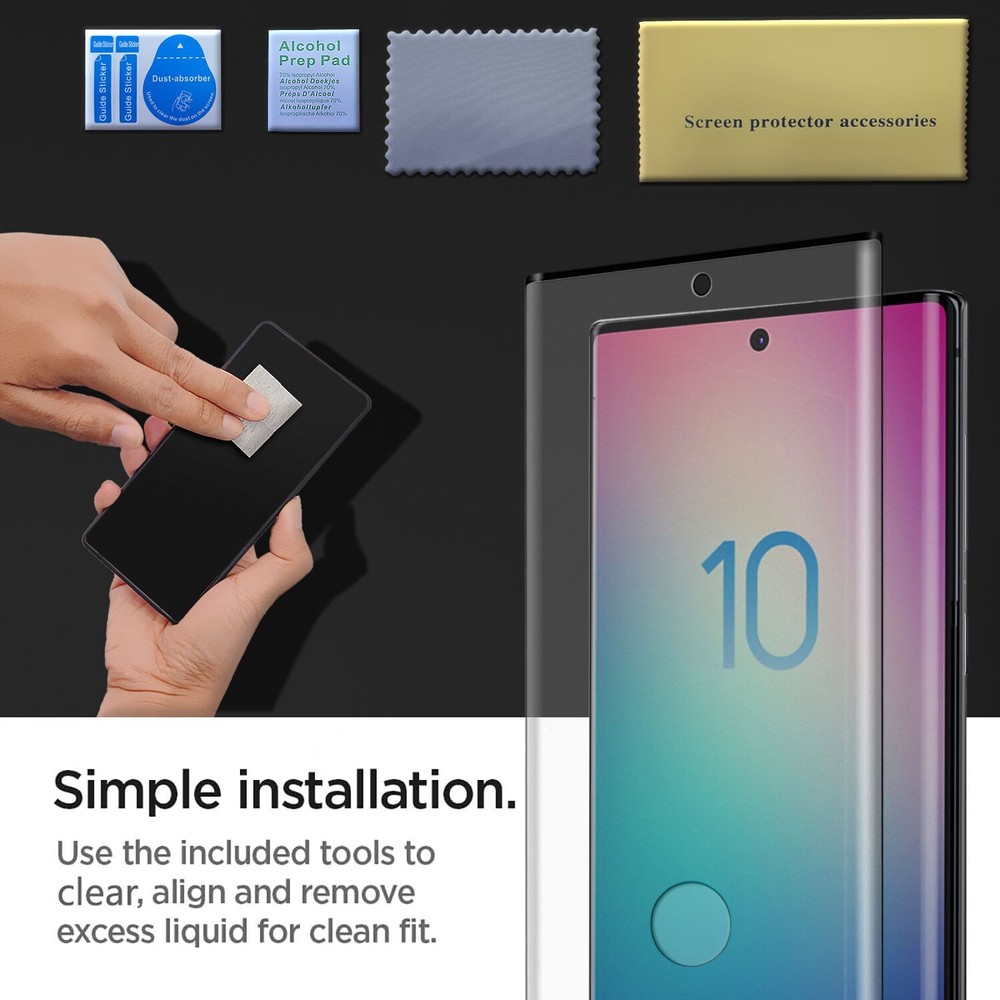 For Samsung Galaxy Note10/Note10 Plus Tempered Glass Screen Protector Clear 2PCS