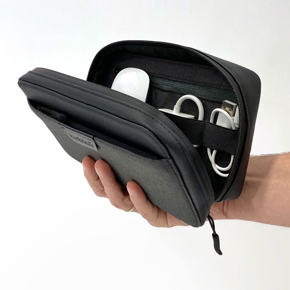 Beblau POUCH Electronics Accessories Organizer Bag | Adjustable strap | Zippe...