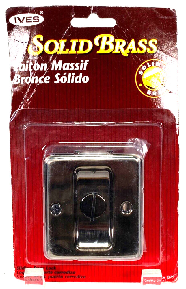 Ives Sliding Door Lock - Solid Brass - New.
