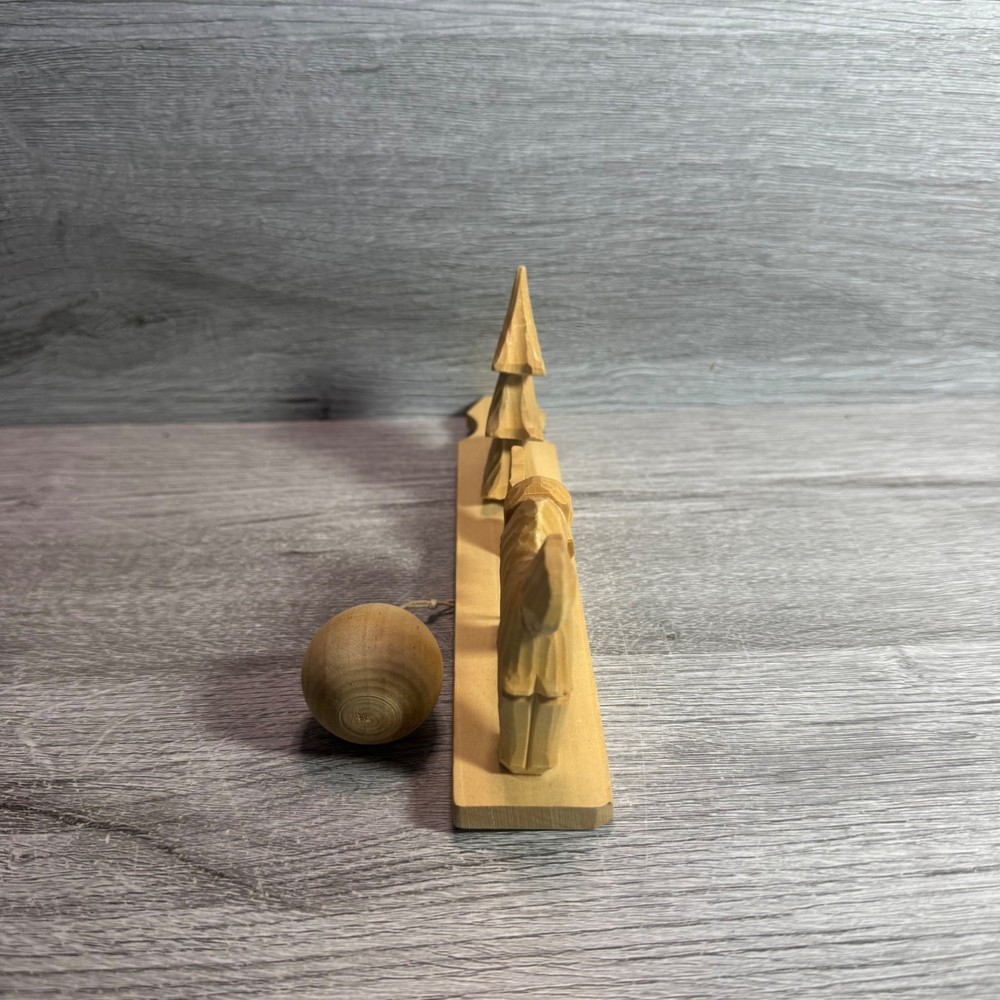 Wooden Dog & Tree Pull Toy With Ball