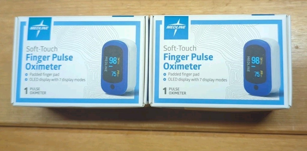 Medline Soft-Touch Finger Pulse Oximeter # HSCM70S (2 Pack)