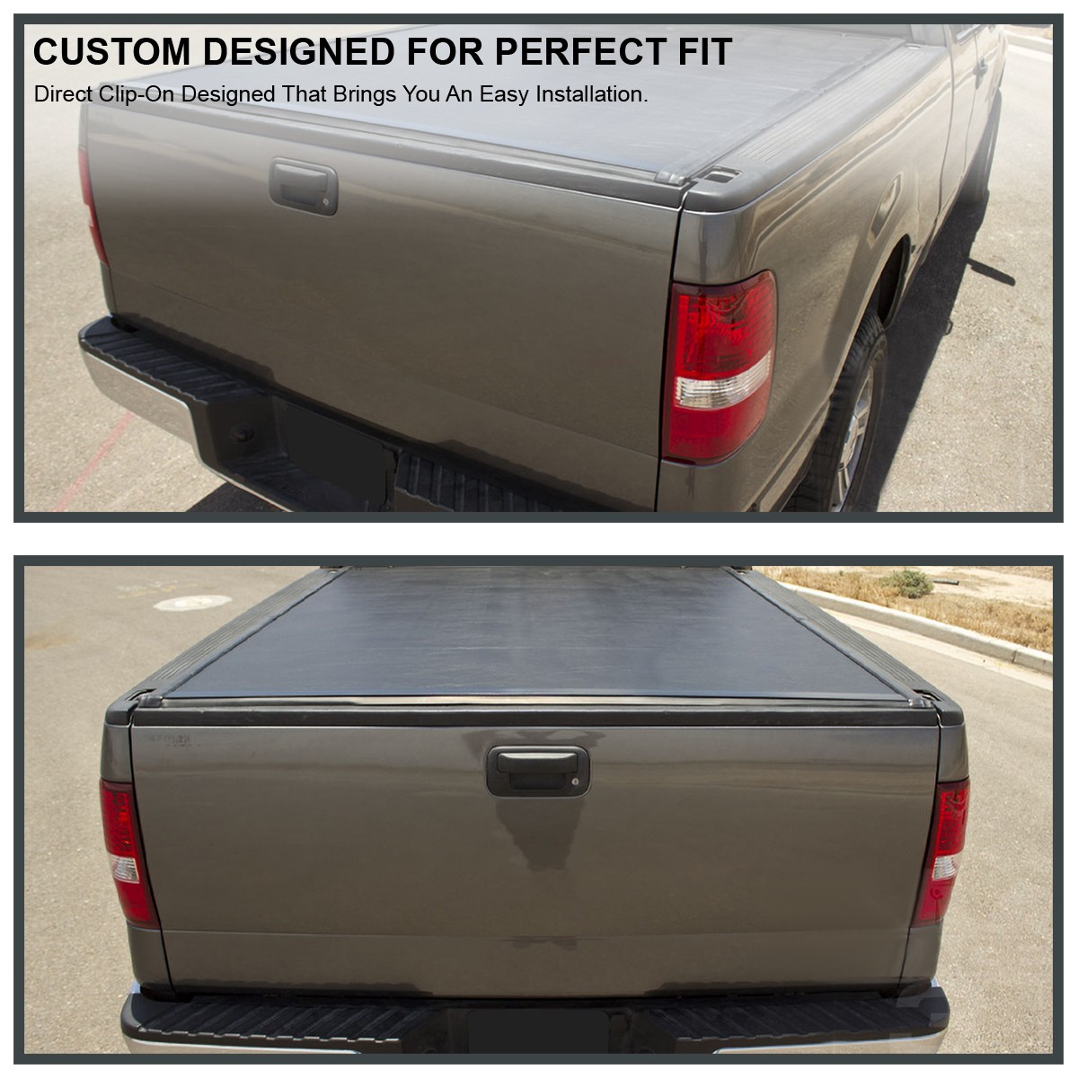 Fits 2004-2008 Ford F150 Trunk Top Protector Cover Tailgate Molding Cap Spoiler