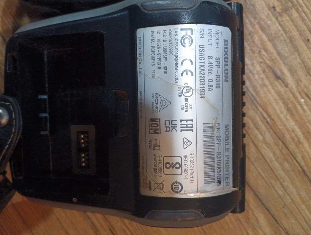 Bixolon SPP-R310 Micros Portable Thermal Receipt Printer Only! Tested & Working