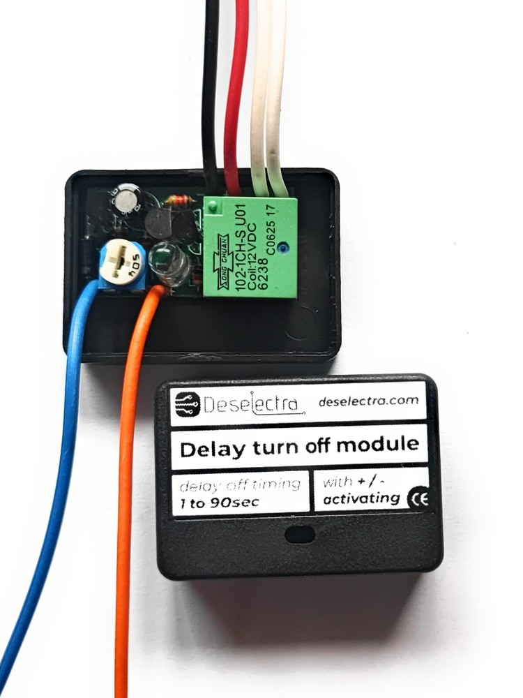 Positive & negative car switch relay 1-90s activating timer 20A delay off 12V