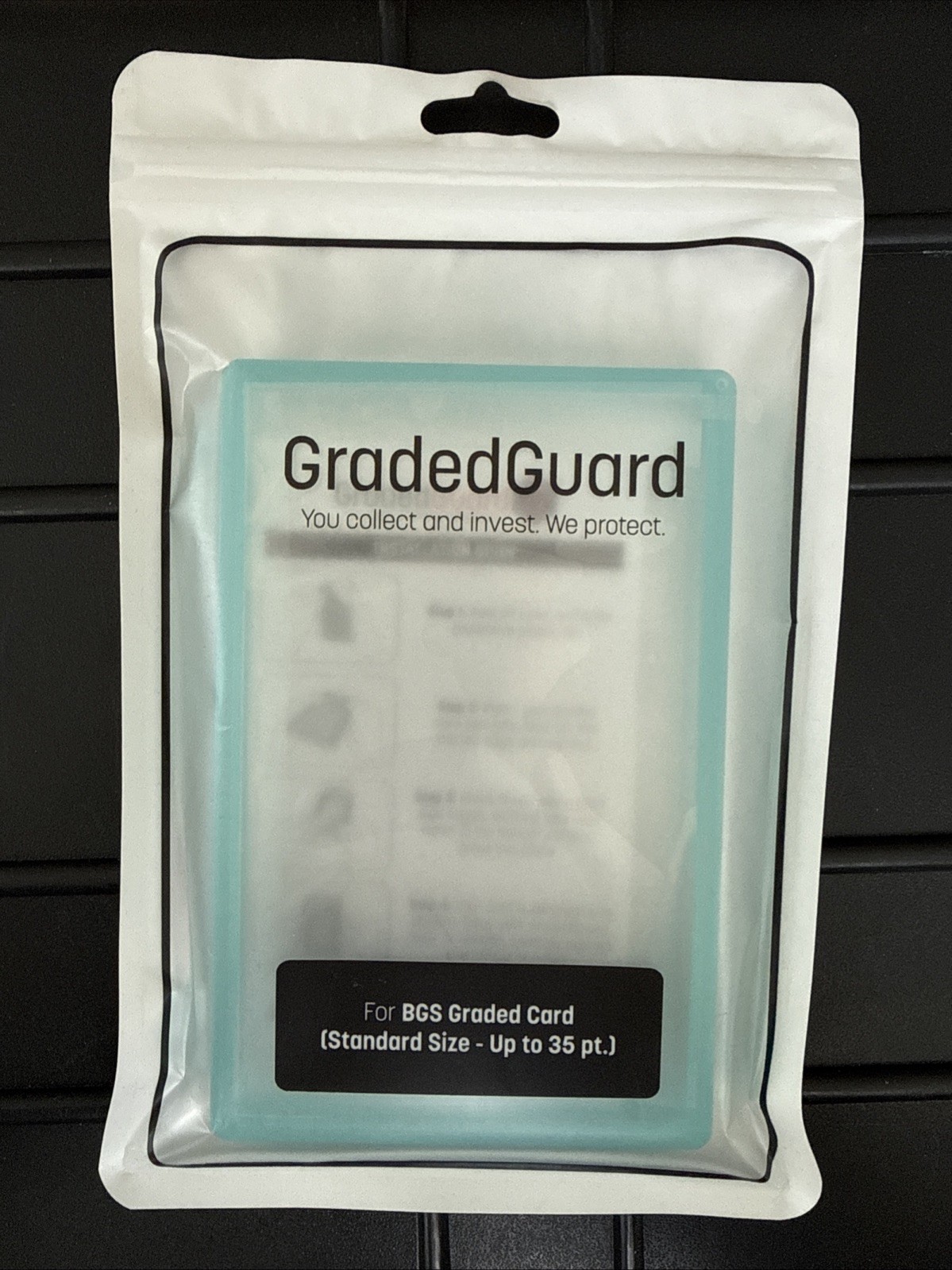 Beckett BGS Graded Guard Card Case Fluorescent Blue Limited Glow In The Dark