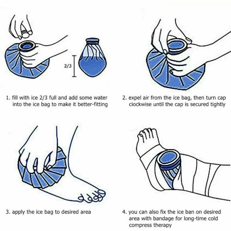 3PCS Ice Bags Packs Knee Neck Reusable Cold Relief Pain Headache Sport Injury US