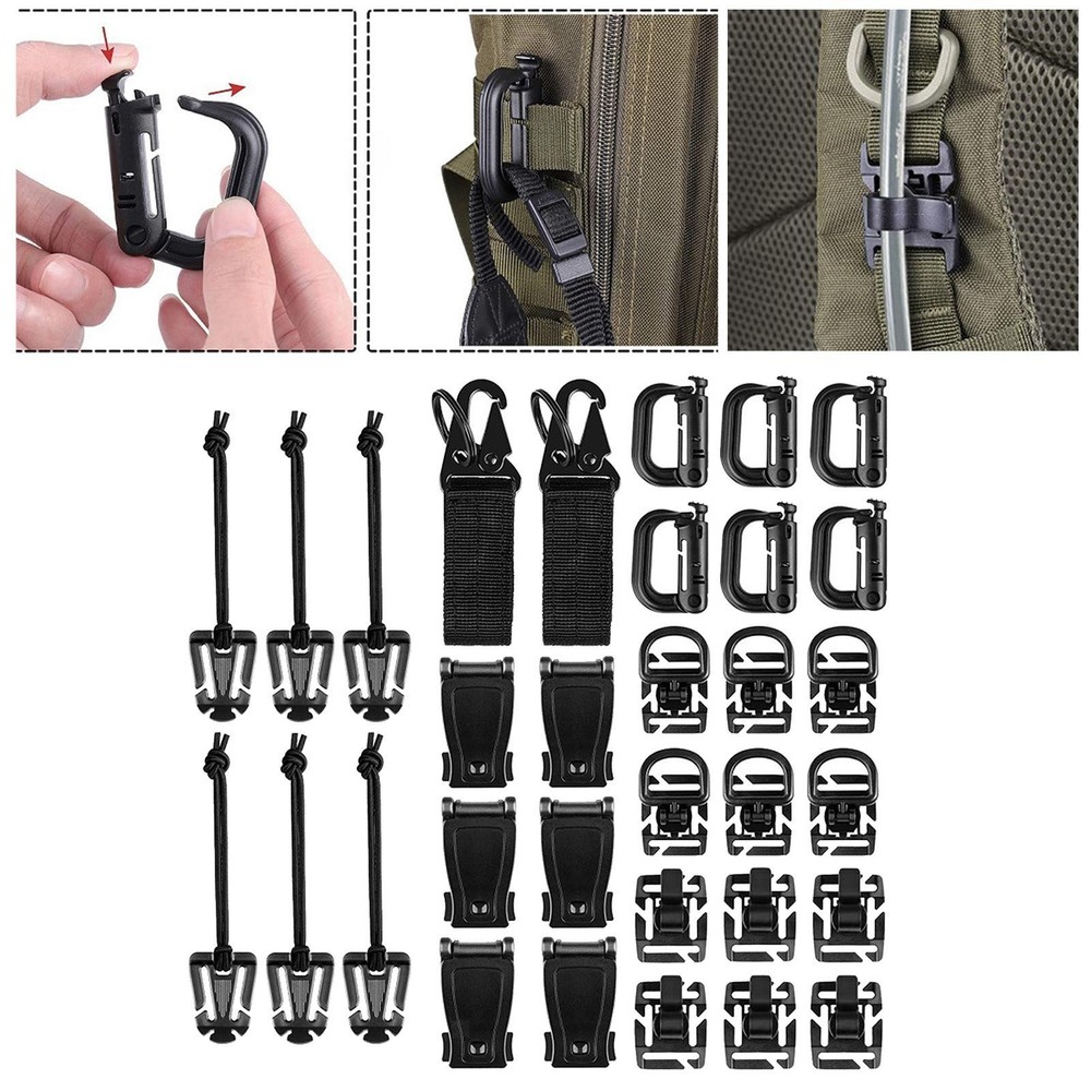 Malice Clips Ring Backpack 360 D Molle Bag Webbing Attachments Carabiner Molle