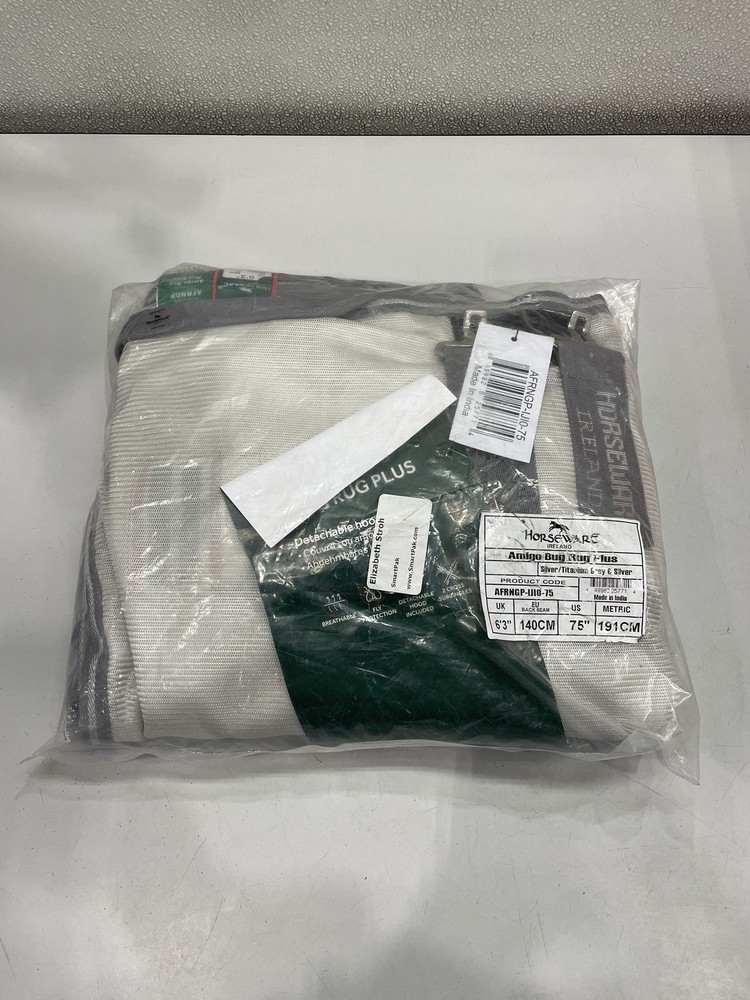 Horseware Amigo Bug Plus Fly Sheet For Horses 75" Silver/Titanium Grey