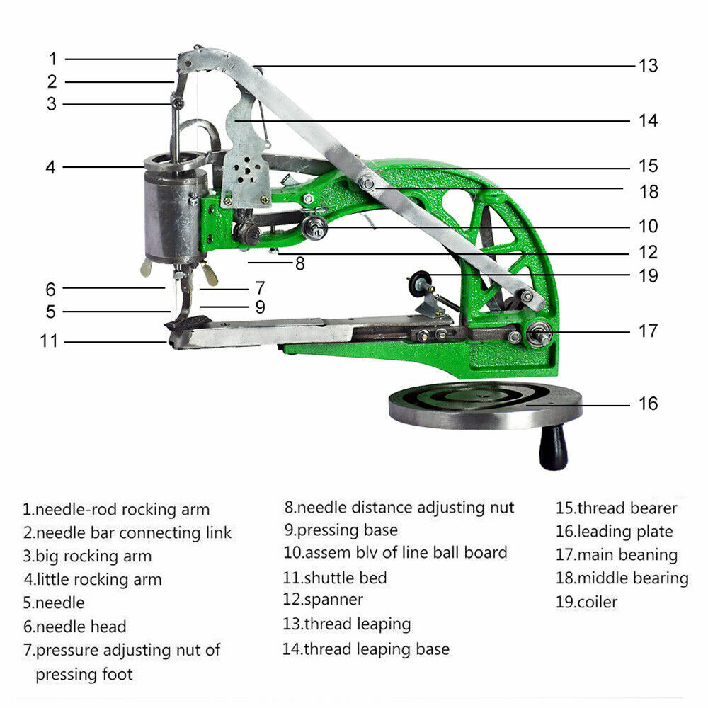 Shoe Repair Sewing Machine Hand Cobbler Dual Leather Cloth Cotton Nylon Thread