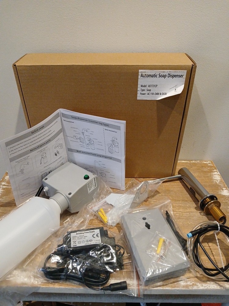 NEW Automatic Soap Dispenser Countertop Type Model AS172CP Read