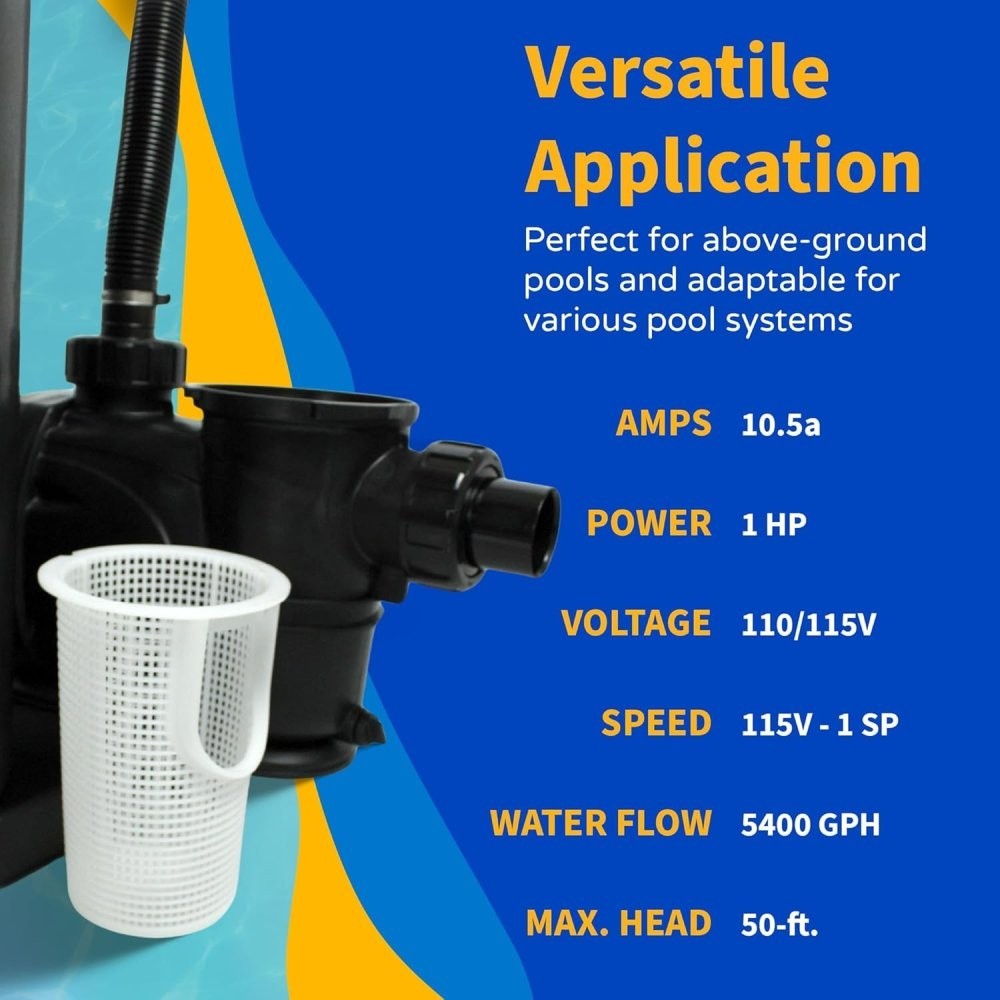 Rx Clear® Prime Sand Filter System with 1 HP pump