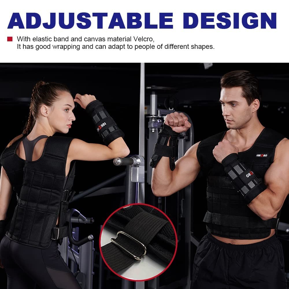 Weighted Vest Set 44LB for Men & Universal, Adjustable