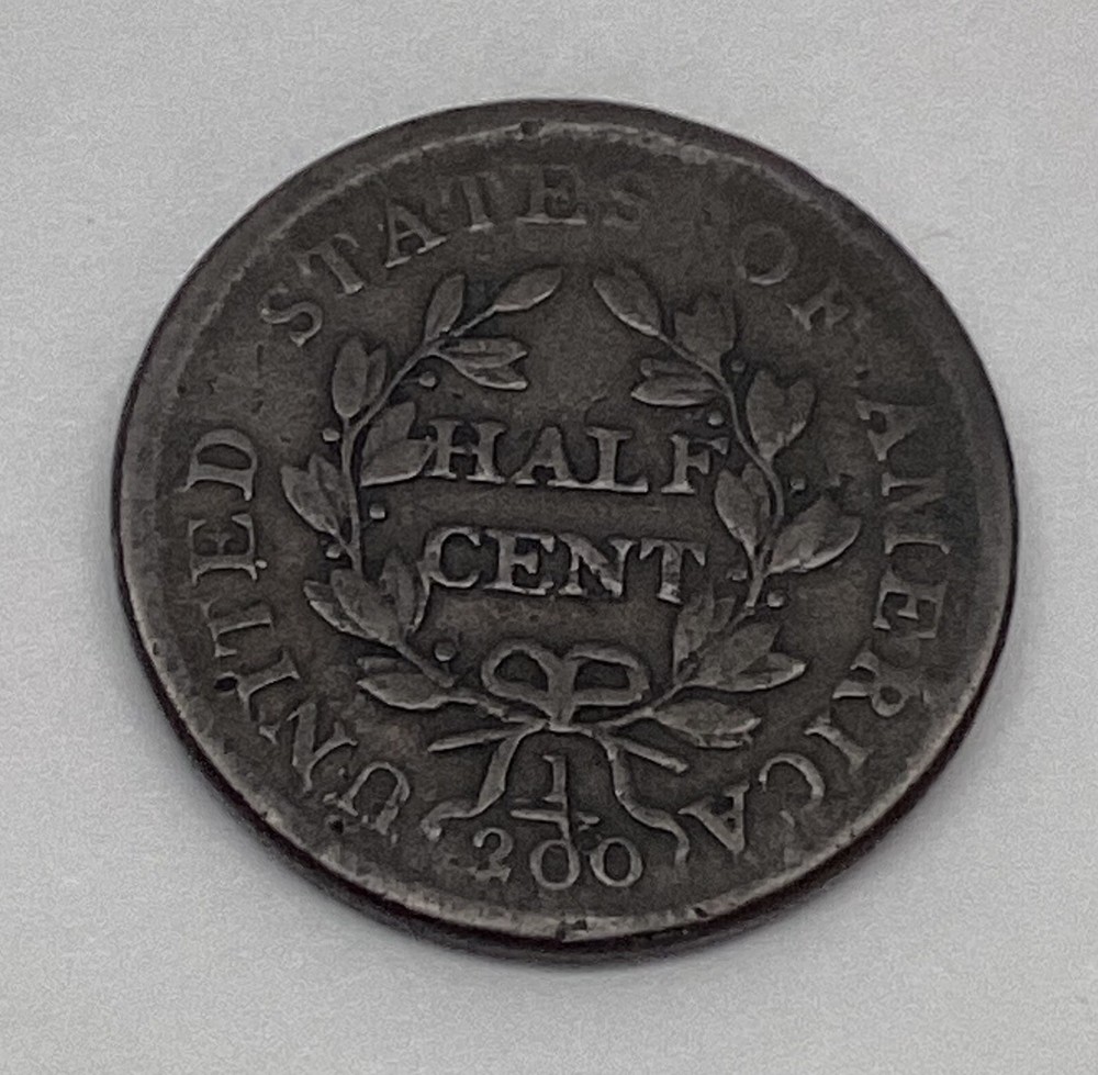 1804 Half Cent Crosslet 4 With Stems