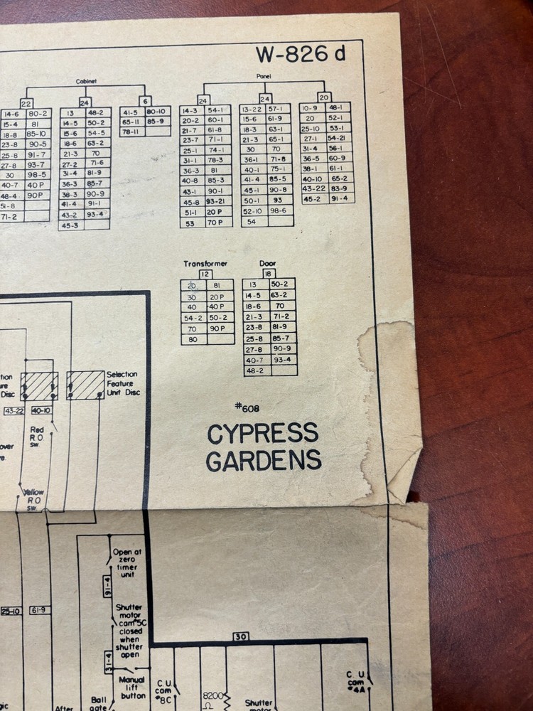 ORIGINAL-BALLY-CYPRESS GARDENS-SCHEMATICS