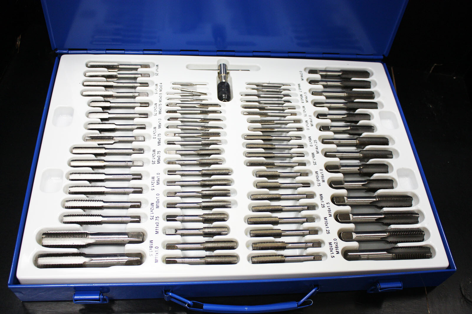 110pc Metric Large Tap & Die Set Rethreading Thread Hole Threader Renew Threads