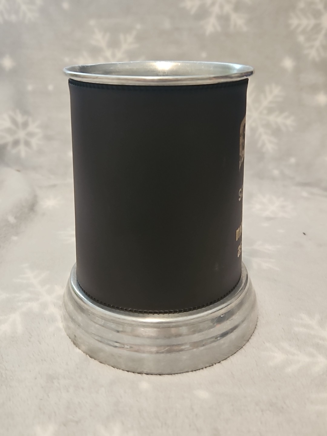 Vintage Squirt Soda Wrapped Aluminum Glass Bottom Tankard Mug