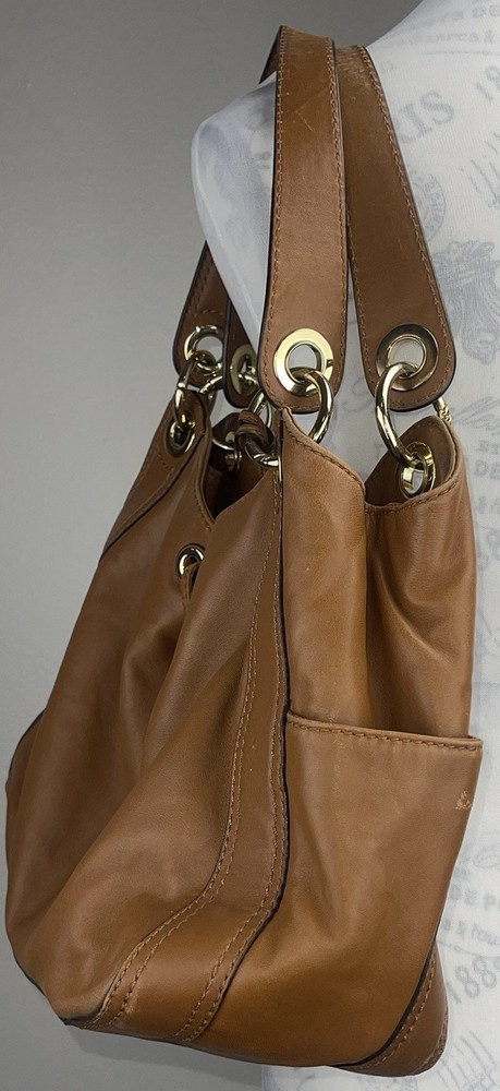 Michael Kors - Brown Drawstring Shoulder Bag, Gold Hardware