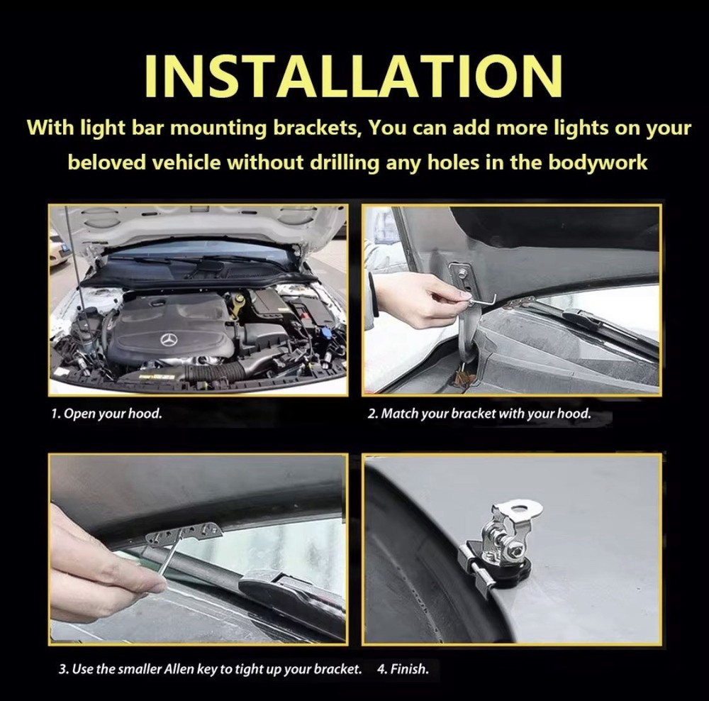 Led Light Hood Mount