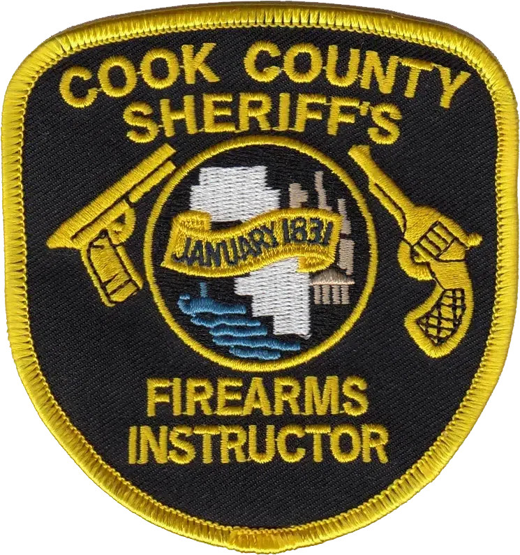 COOK COUNTY SHERIFF'S SHOULDER PATCH: Firearms Instructor