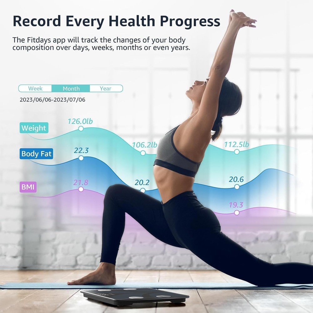 Posture Scale, Digital Bathroom Smart Scale, 13 Body Composition Metrics