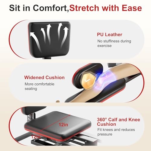 Leg Stretcher, 220LBS Stretcher Machine,200° Adjustable Split Machine for Red