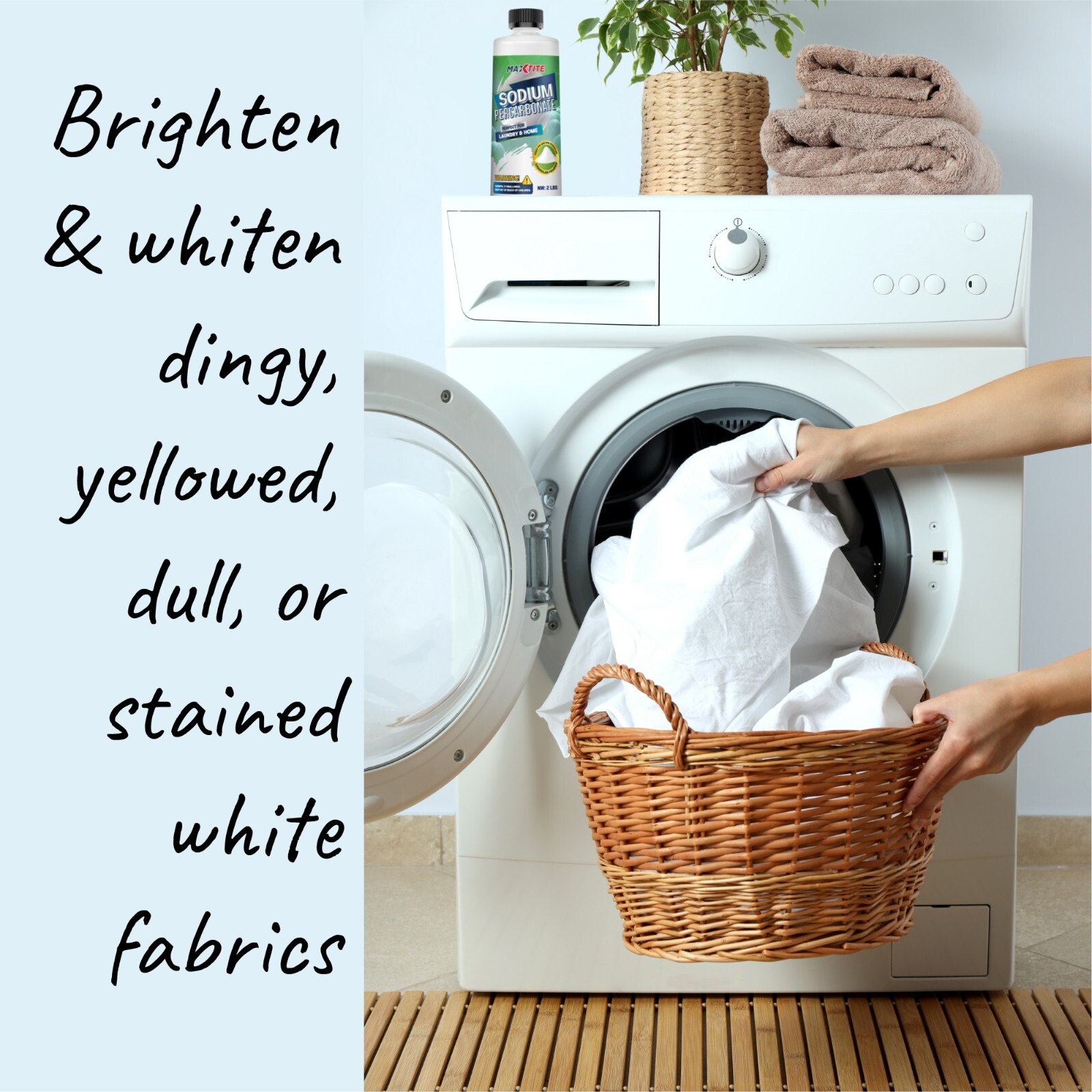 Sodium Percarbonate (45 lbs) - 100% Pure Uncoated Solid Hydrogen Peroxide