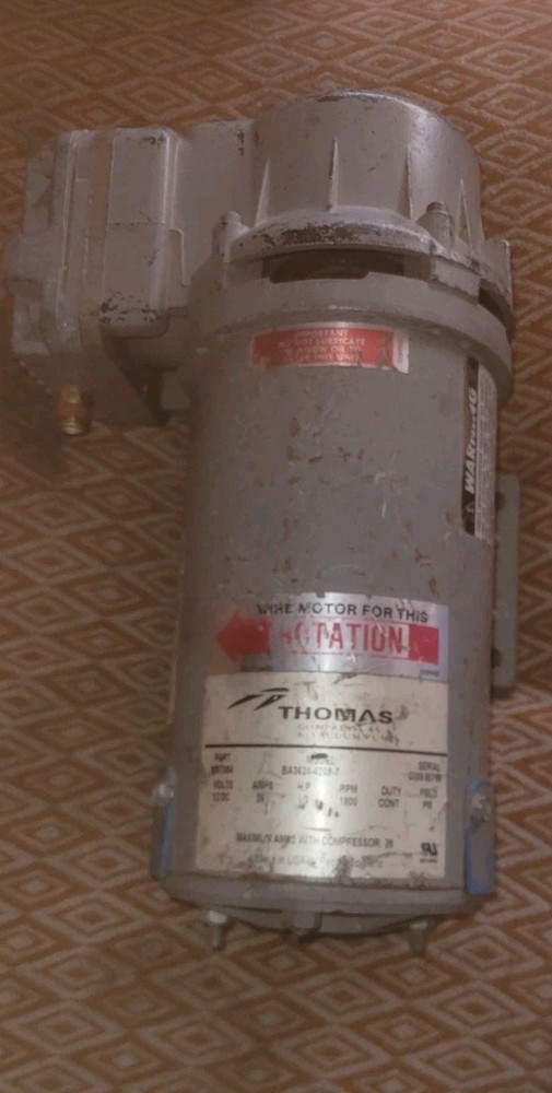 Thomas Piston Air Compressor, 1/3HP, 12VDCV