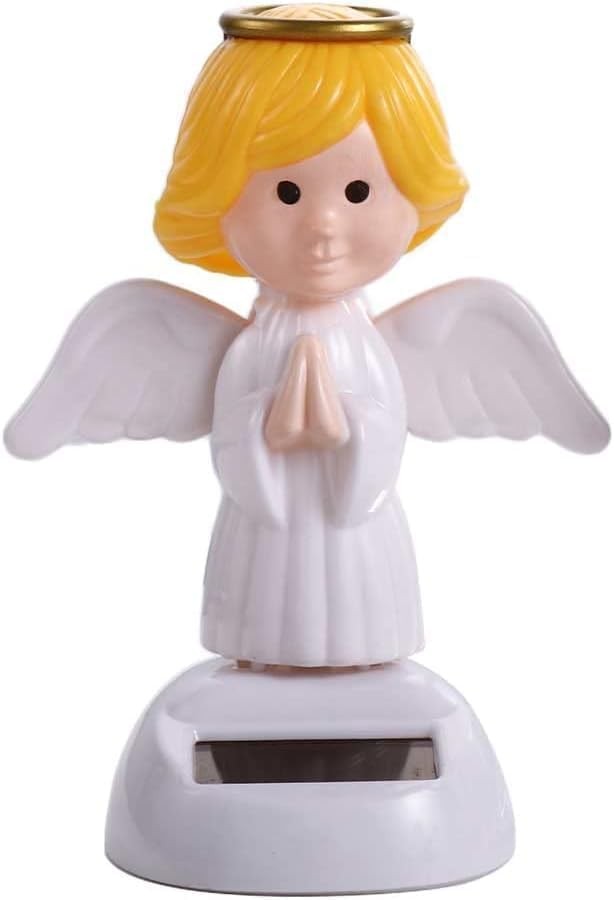 White Solar Powered Dancing,Angel Solar Dancing Figures,Solar Powered Shaking...
