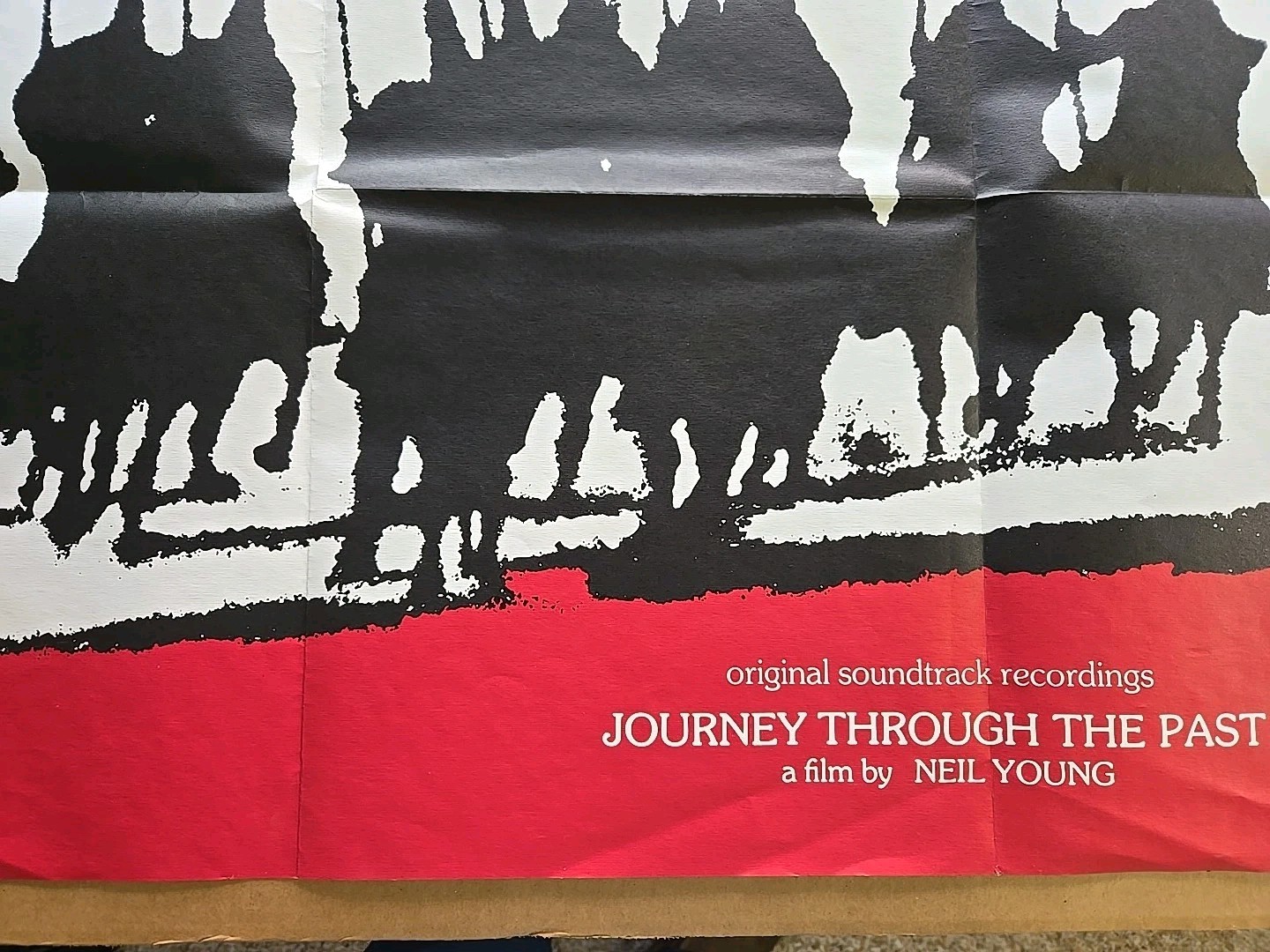 Neil Young Journey Through The Past Vintage Promo Poster 1972 - VG++