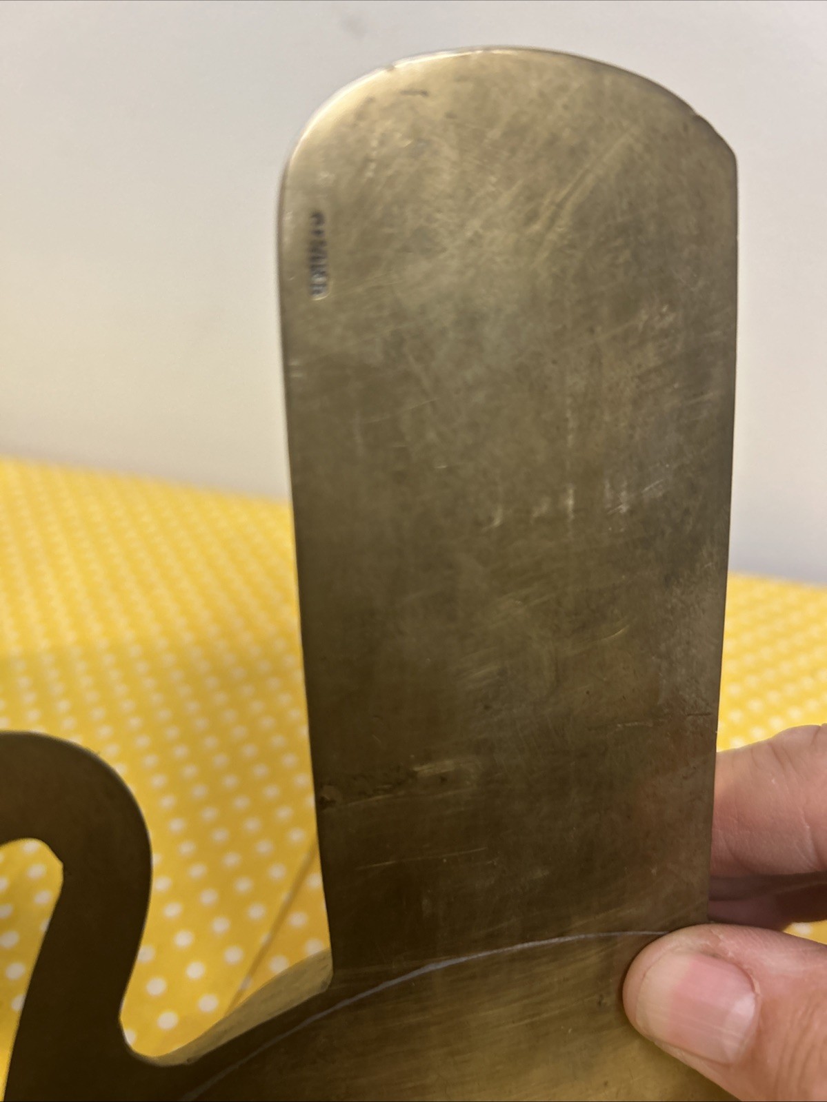 Pair Of Vintage Brass Swan Bookends Chinese Dragon Lotus Flower Carvings Heavy