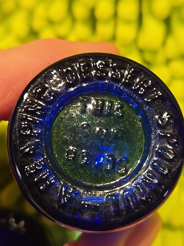 Two Cobalt Blue Heaping Dessert Spoonful Dose Cups