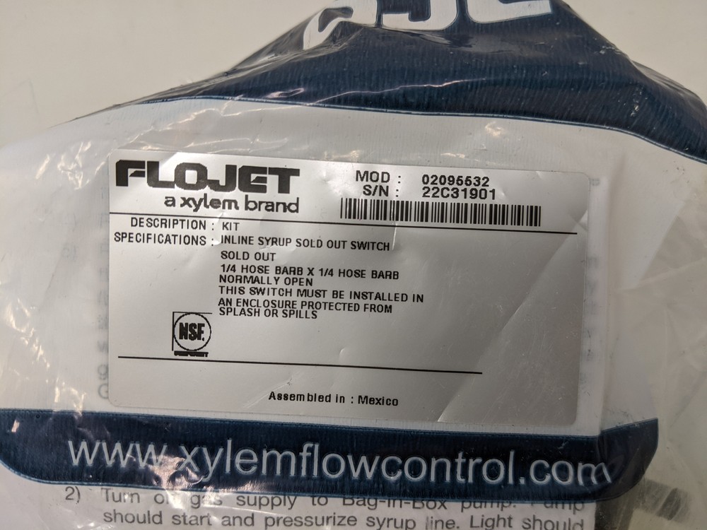 Flojet Inline Syrup Sold-out Switch - 02095532