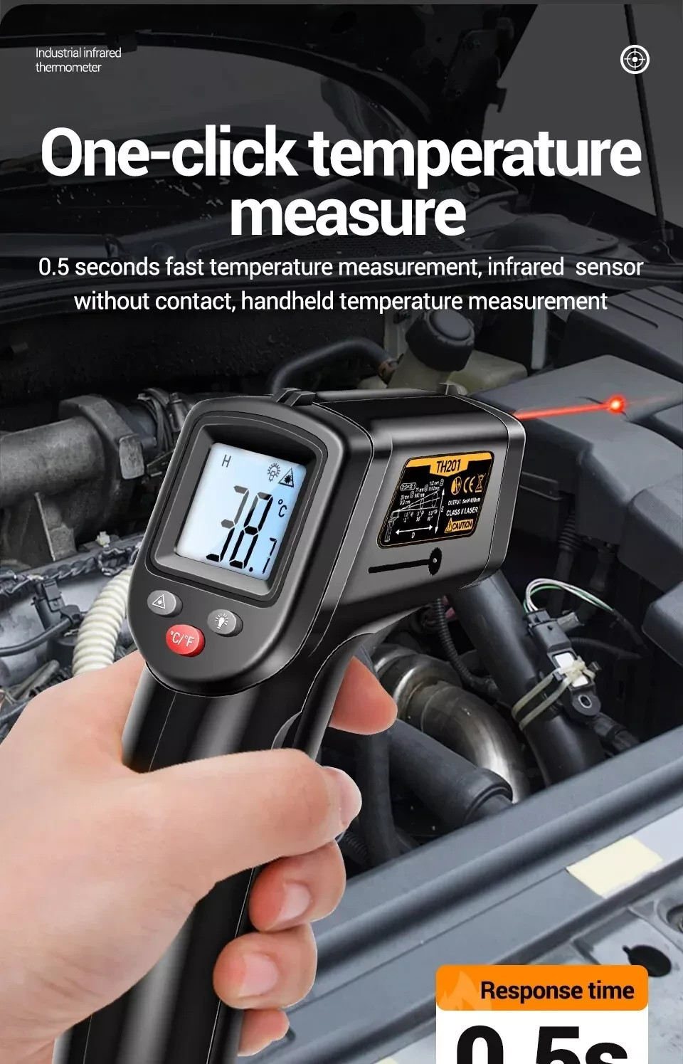 LCD Digital Non-contact Laser IR Infrared Thermometer Temp Meter Temperature Gun