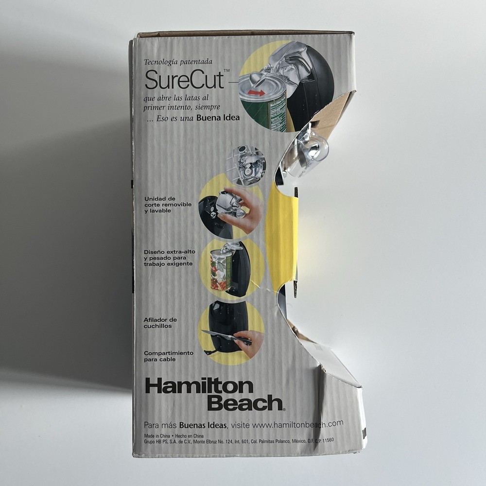 Hamilton Beach Classic Chrome Extra Tall Can Opener Black 76380Z