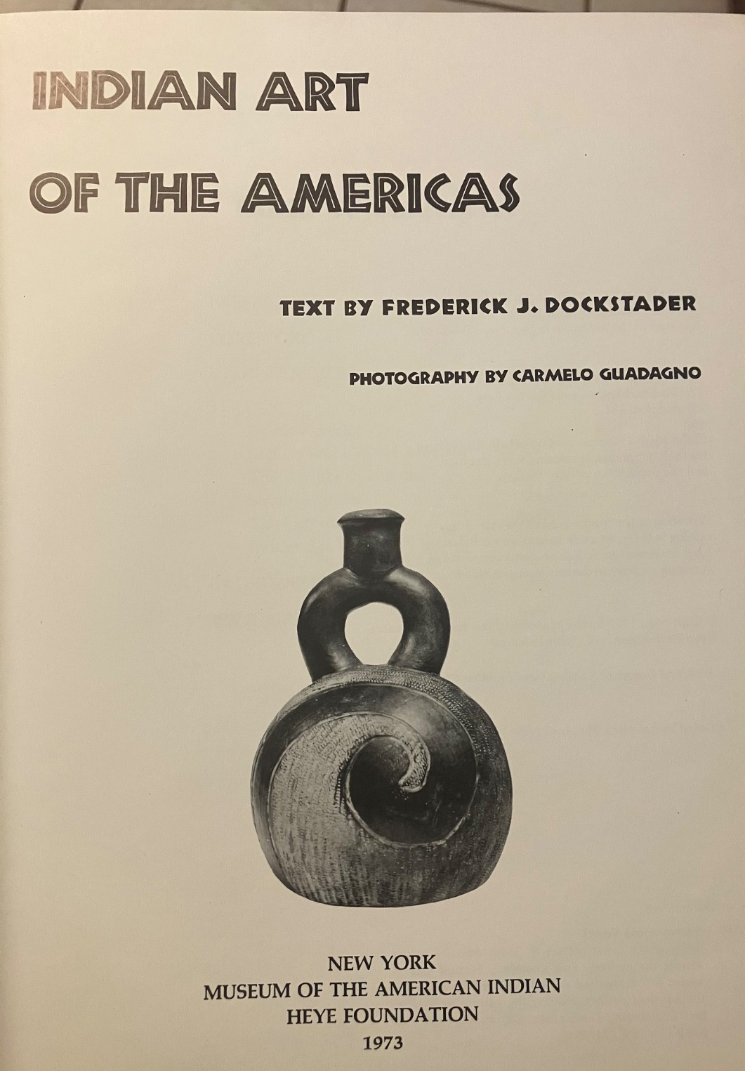 Neat book! Indian Art of the Americas-Pre-Columbian-North/Central/South America